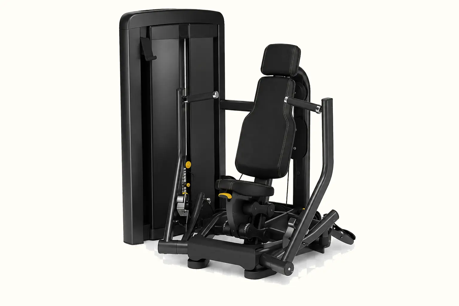 Studio visualization of supported chest press